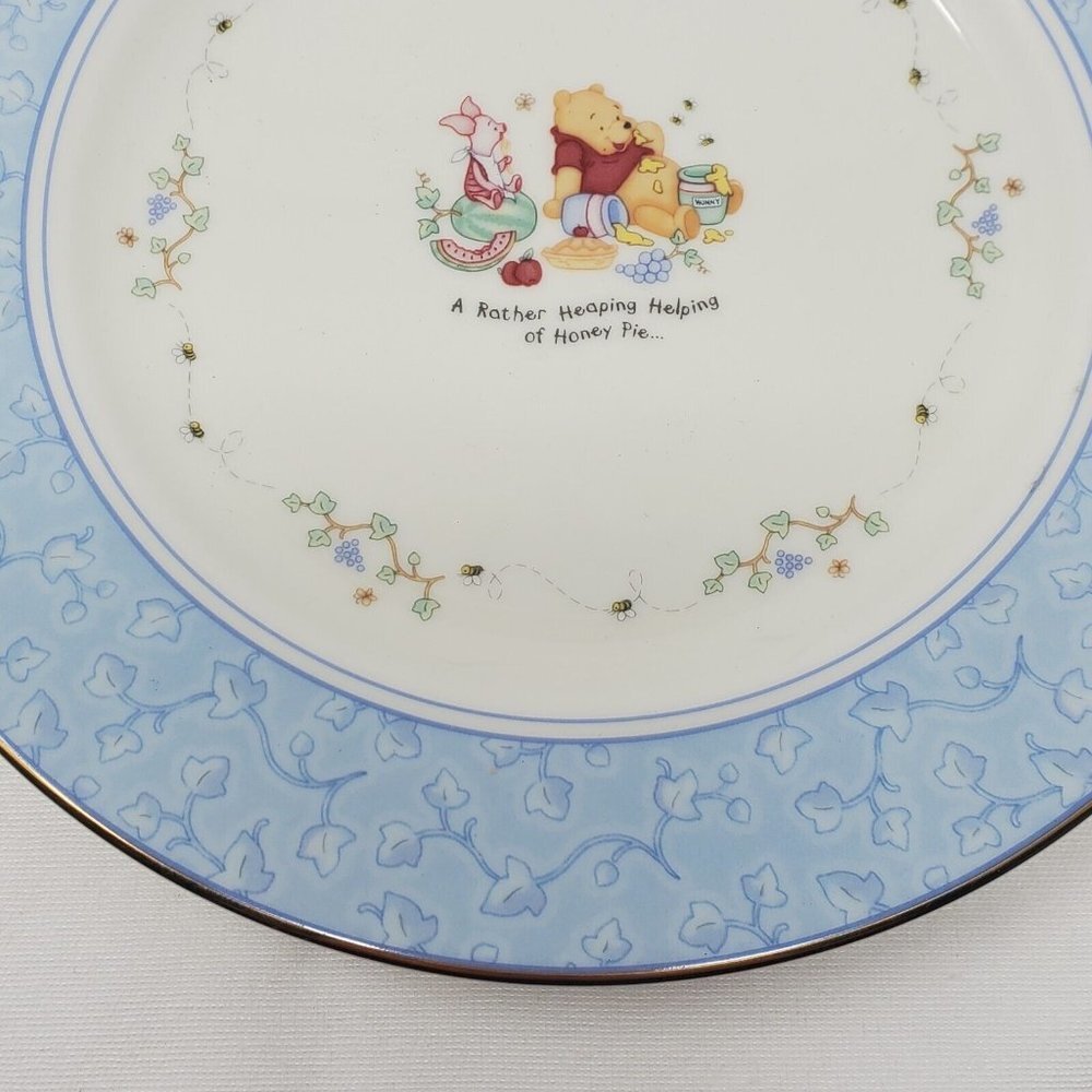Vintage 2000 LENOX DISNEY THE POOH PANTRY Dessert Plates Fine Porcelain - Picture 10 of 11